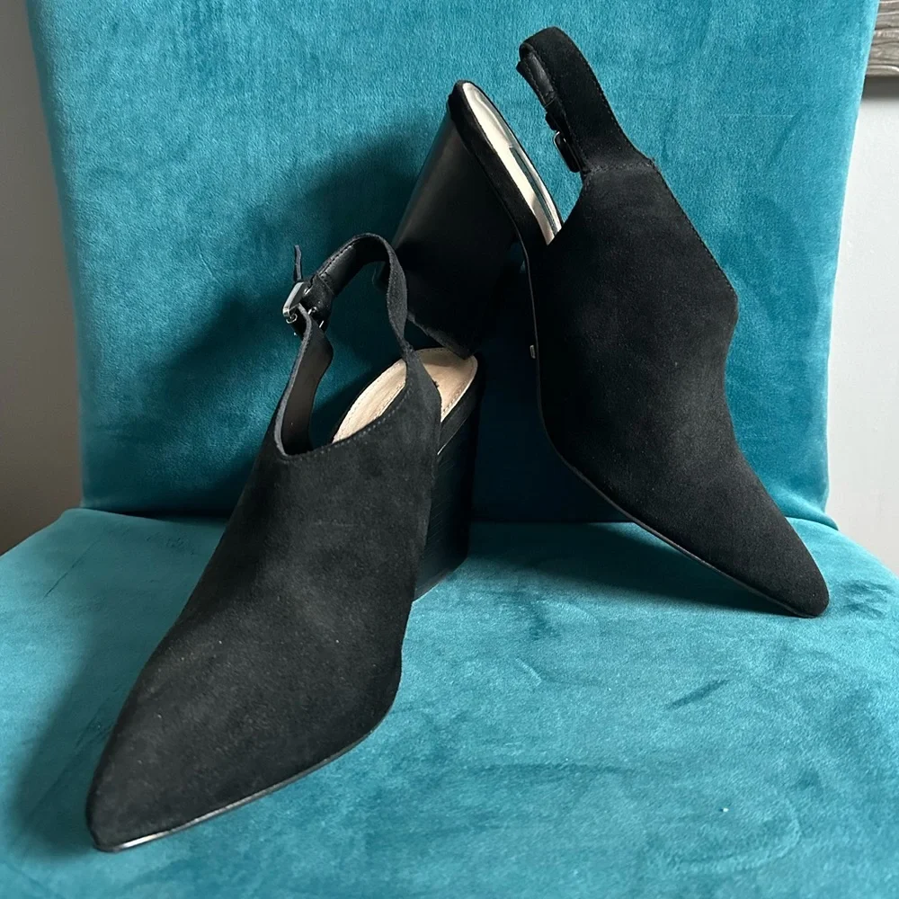 Topshop Goji Slingback Mule Black Suede - Size 39 - Picture 9 of 9